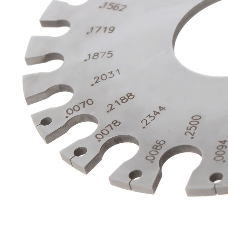 Stainless Steel 0-36 Round AWG SWG Wire Gauge Thickness Measuring Sheet Diameter Metal Machinist Measurement Plate Ruler