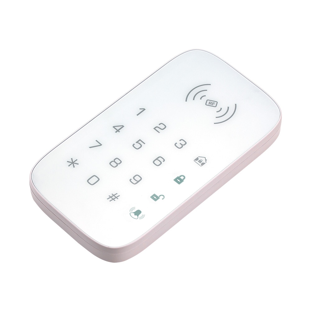 Wireless RFID Touch Keyboard For GSM Wifi Home House Alarm System Security System 433MHz White with Wireless RFID Keyboard