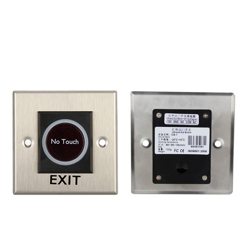 LED Exit Button Release Push Switch for Access Control System for Home Security Protection