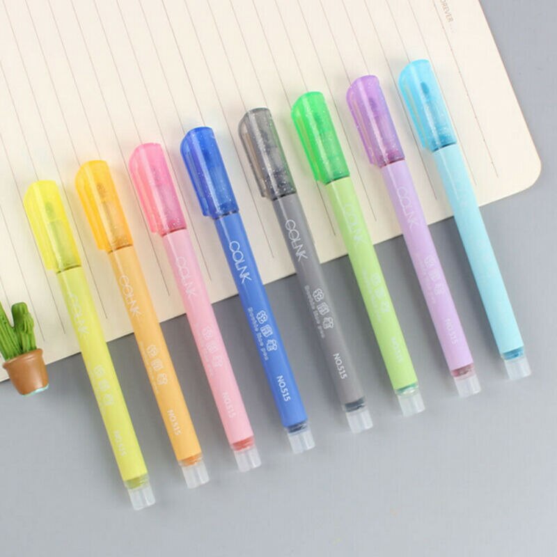 Dubbel linje penna metallic färg magisk konturpenna diy album highlighter märkpennor för att måla kontor skolmaterial