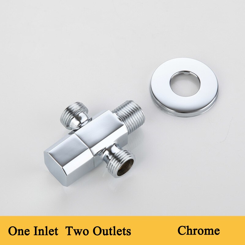 Cromo/nero/oro/oro rosa G1/2 &#39;valvola interruttore a triangolo per valvola angolare bagno lavatrice valvola di arresto wc JF1002: cromo B