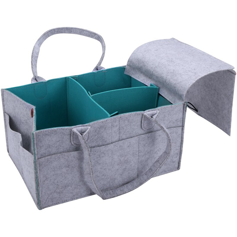 Faltbare Fühlte Baby Windel Caddie Veranstalter Abnehmbare Deckel Lagerung Tasche Art Spielzeug Tragbare Tasche Kasten für Auto Reise Ändern Tisch orga