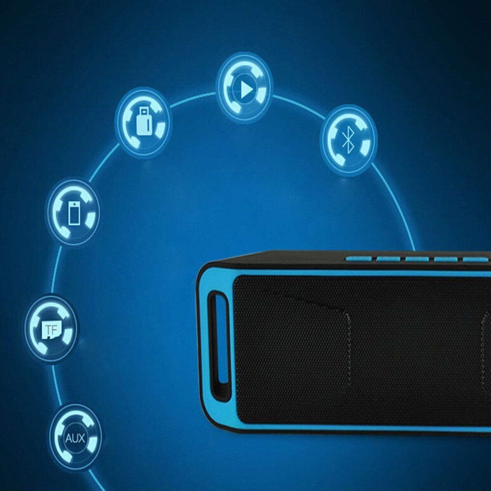 Portable Bluetooth Speaker Wireless Stereo with HD Audio and Enhanced Bass Built-In Dual Driver Support TF FM Hands Free Call