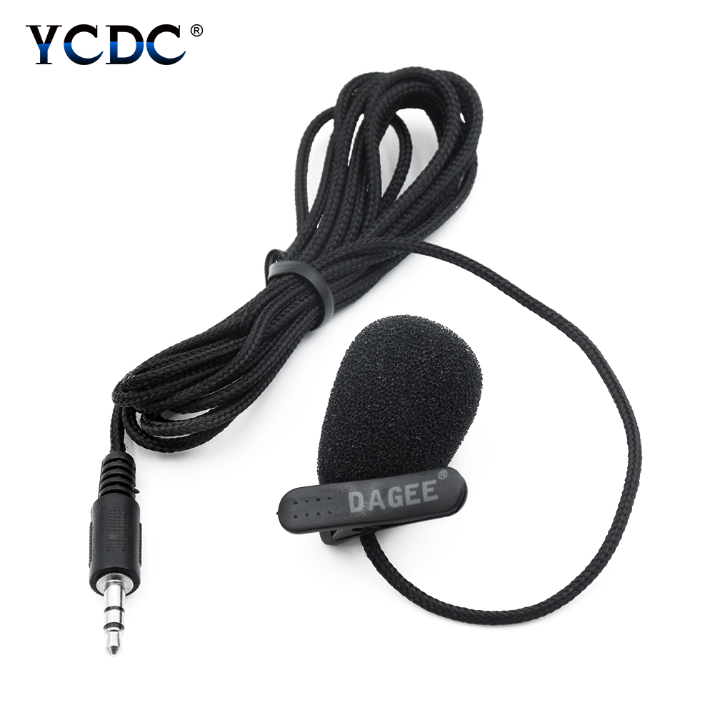 3.5mm minimikrofoner svanhals/slagslag clip-on lavalier mikrofon för mobiltelefoner surfplatta bärbara datorer tal föreläsningar online chatting