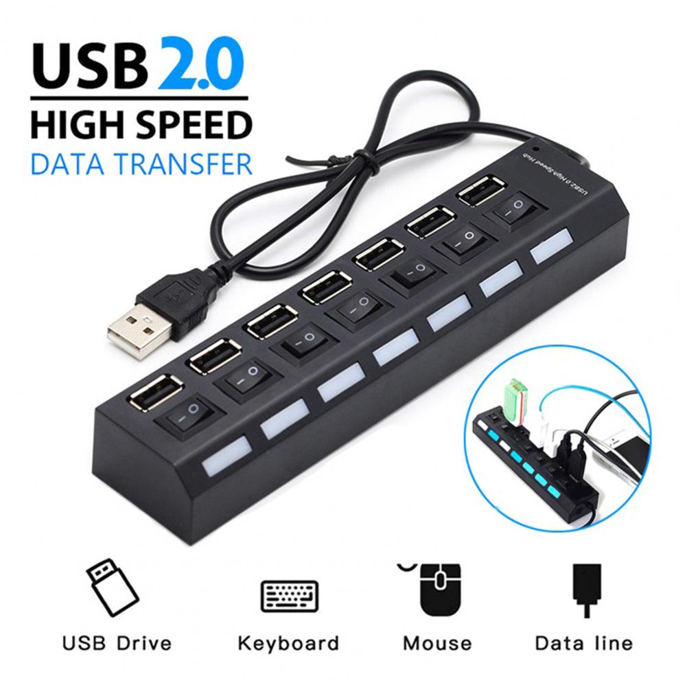 Plug and Play Wide Compatibility Keyboard/Mouse/U Disk USB Splitter for Computer