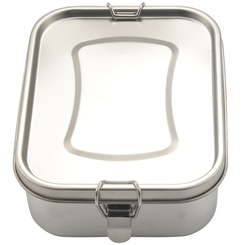 Stainless Steel Bento Box Lunch Container,3-Compartment Bento Lunch Box for Sandwich and Two Sides,1400 Ml Food Container for Ki