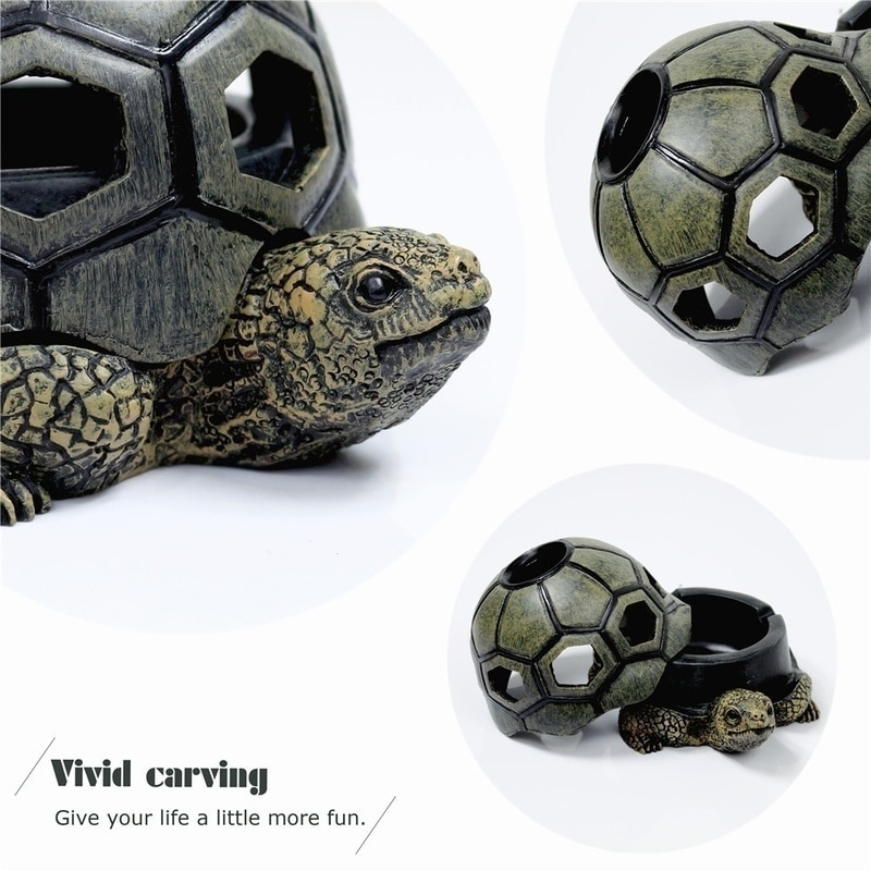 1 stk tegneserie skildpadde dyr askebæger skildpadde snegl askebæger håndværk dekoration rustfrit stål askebæger vindtæt