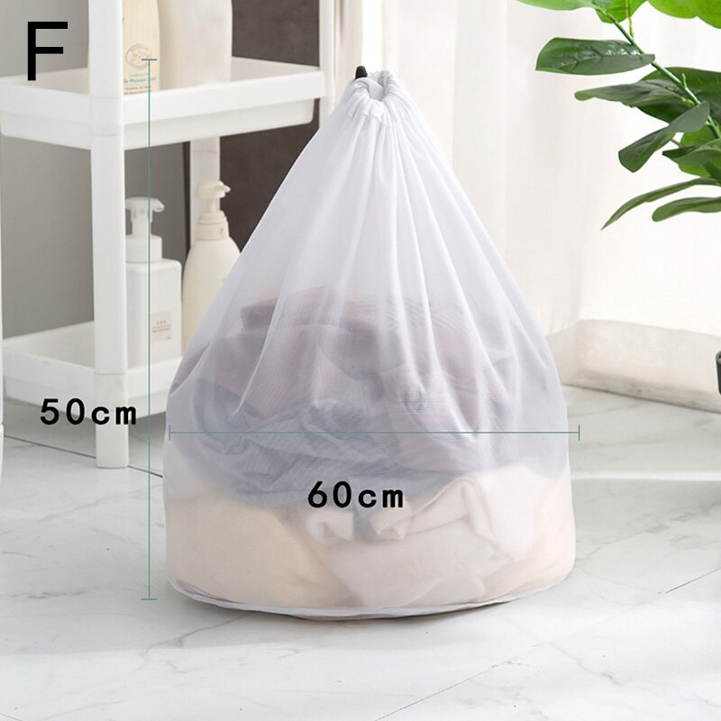 Drawstring laundry bag fine mesh machine washable bag thickened mesh bag large laundry mesh bag: 06
