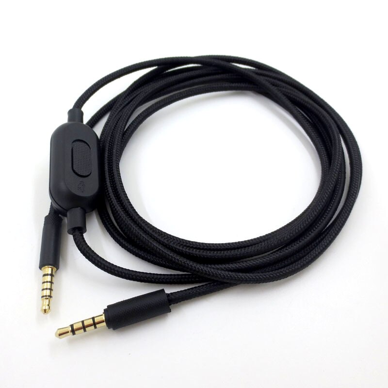 2,0 m geflochtenes Ersatzkabel, Verlängerungskabel für Logitech G433 G233 G Pro X Gaming Headset mit Stummschaltung, Lautstärkeregler-Clip