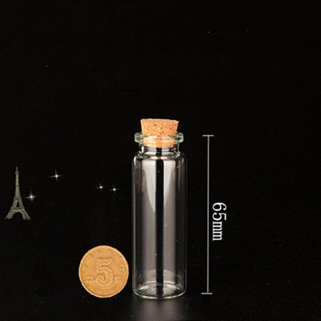 10 pièces 1-20ml petite bouteille en verre vide fantaisie souhaitant avec bouchons bouchon pour bricolage souhait Message échantillon récipient de parfum: 15ml