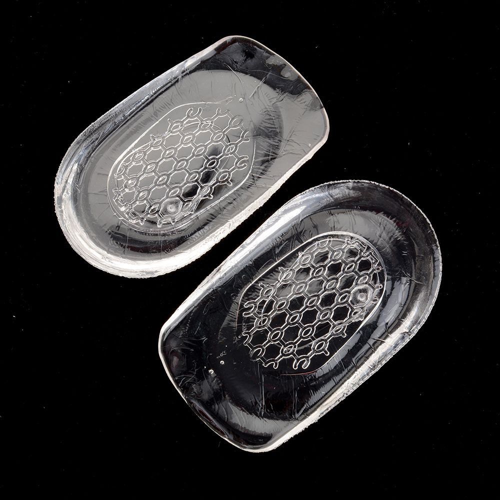 1 par de plantillas de Gel de silicona almohadillas de talón para el dolor calcáneo cuidado de los pies salud apoyo spur cojín para los pies almohadillas de sílice
