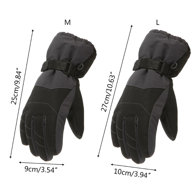 Kids Children Winter Thicken Warm Mountain Snowboard Ski Gloves Windproof Waterproof Full Finger Mittens for Outdoor Sports Skii