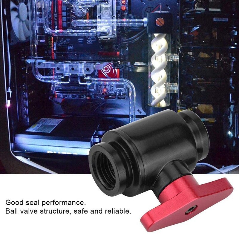 Freeze Mod Water Cooling Valve G1/4 Internal Thread Valves Water Ball Valve with Handle for Computer Water Cooling