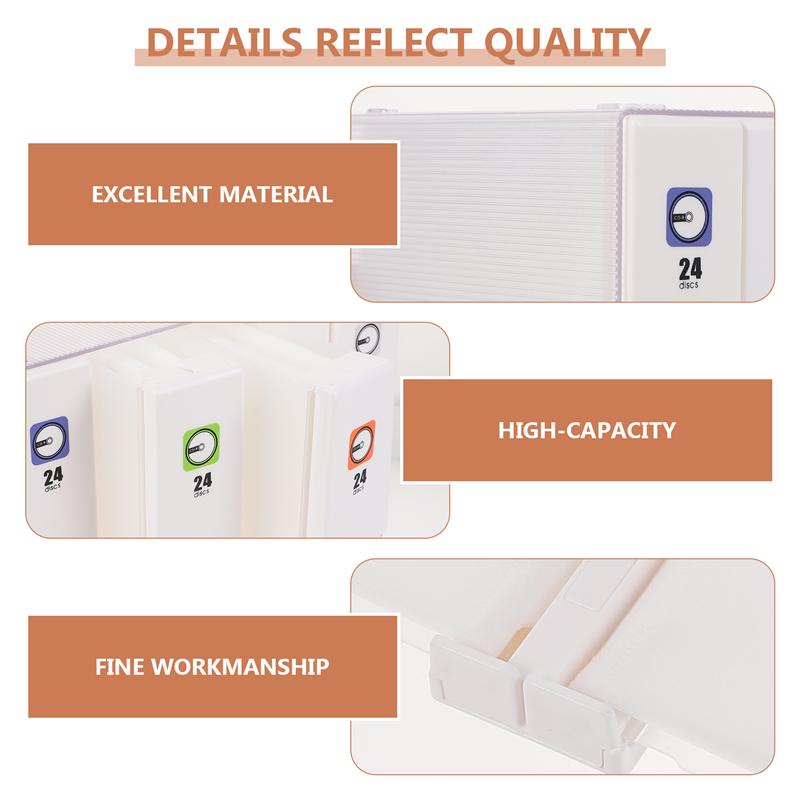 120 Capacity CD Storage Case Durable CD Storage Organizer Discs Storage Case