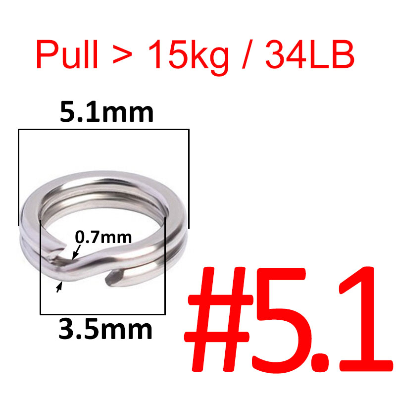 100 or 50 Pcs Stainless Steel Split Ring Fishing Double Loop Oval Split Ring Accessories For Carp Fishing Hook Snap Lure Swivel: 10 / Light Grey