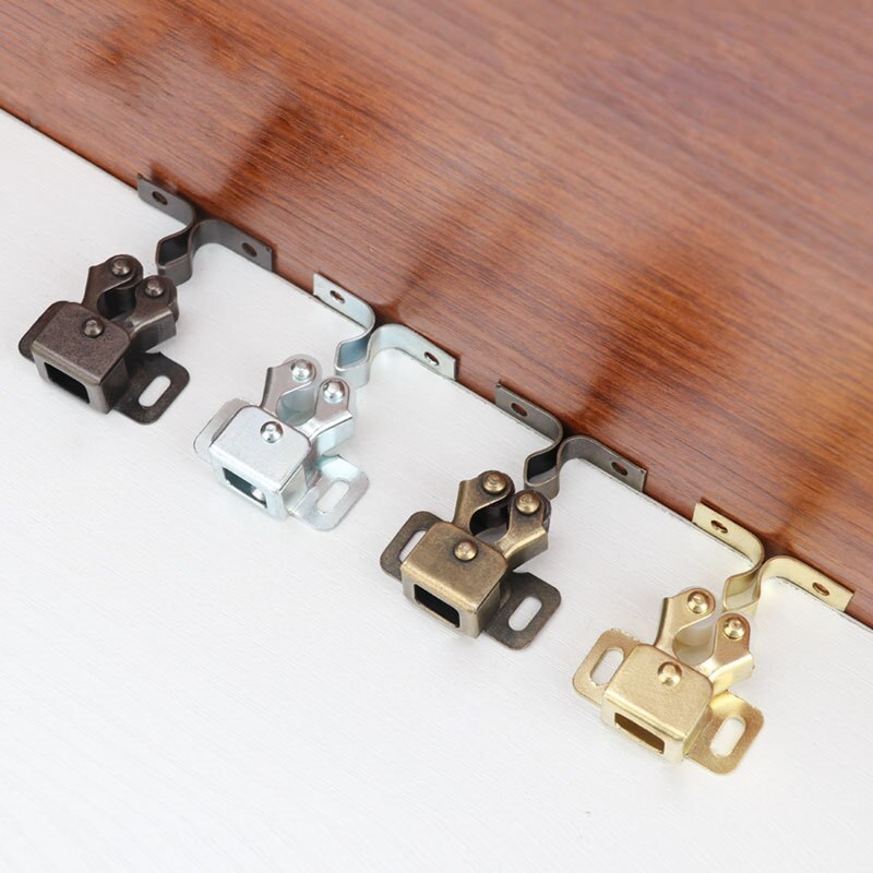 2 stk dørlukker stopper magnet spjeld buffer skap fanger holder med skruer garderobe hardware møbler beslag