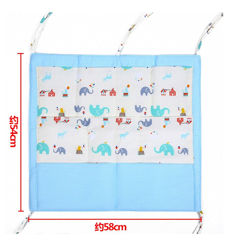 Baby Bed Storage Bag Hanging Muslin Tree Baby Cotton Crib Organizer Doll Toy Diaper Pocket for Crib Bedding Set