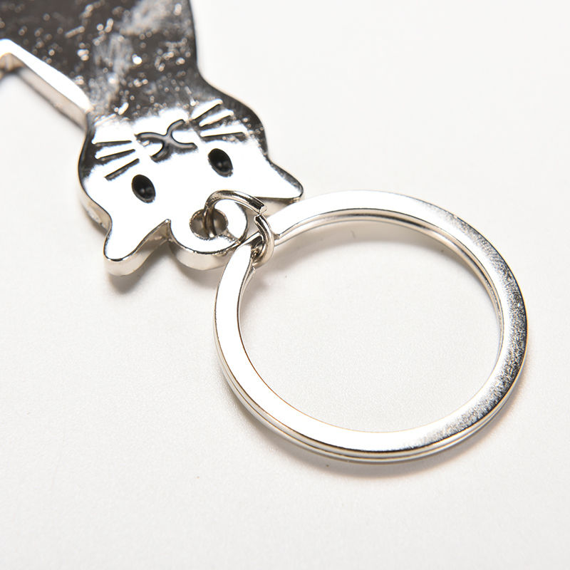 1Pc Cat Shaped Toy Keychain Key Ring Keyring Metal Key Chain