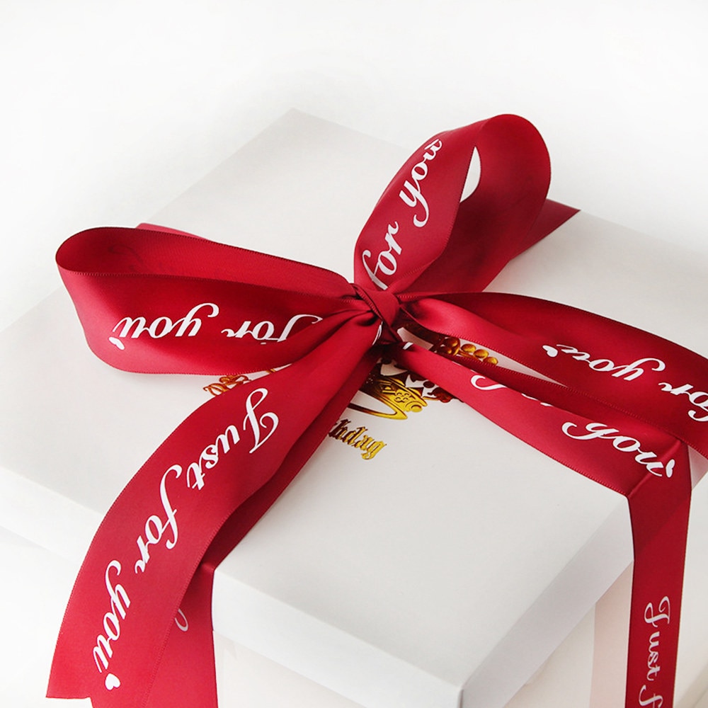 5m 25mm speciaal voor jou bedrukt polyester lint voor bruiloft, feest, kerstdecoratie, doe-het-zelf, knutsel, kaart, inpaklinten, striklinten