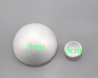 2-30cm de diamètre blanc demi rond solide polystyrène polystyrène polystyrène mousse boules pour enfants/enfants bricolage à la main/matériaux de décoration: 9cm 4pcs