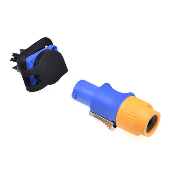 1PCS Waterproof 20A Powercon led speakon Power plug Panel Mount Adapter IP65 True Locking Cable Aviation connector 3pin NAC3FCA: Blue
