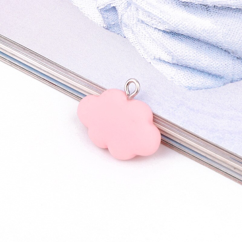 10 stk kawaii Sky Bie harpiks sjarm søt anheng funn diy øredobber halskjede leker nøkkelring diy dekorasjon smykker gjør: himmel rosa  -4