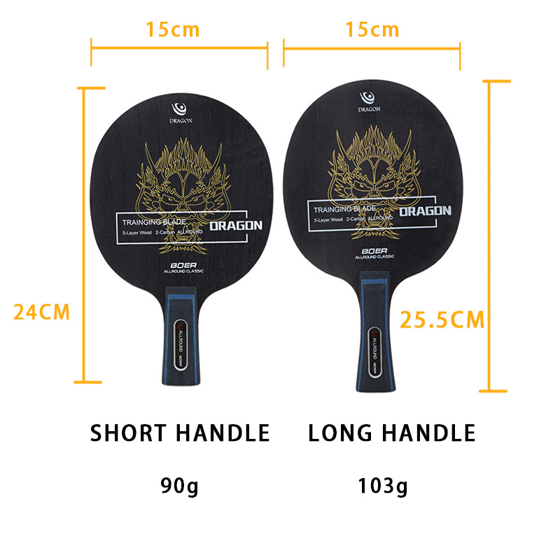 Raquete de tênis de mesa lâmina, 5 camadas de madeira + 2 camadas carbono, alta velocidade ping pong lâmina para ataque rápido jogadores ofensivos