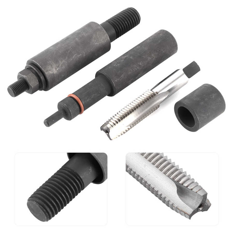 4pcs Fuel Injector Sleeve Cup Remover Puller Installer Kit Fit for Ford Powerstroke 6.0L 6.4L Engines 2003