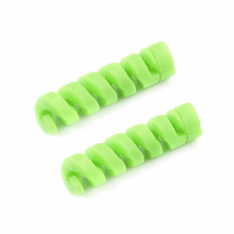 2Pcs Oplaadkabel Protector Saver Cover Voor Apple Iphone Usb Charger Cable Koord Schattig Beschermhoes Voor Telefoons Kabel: green