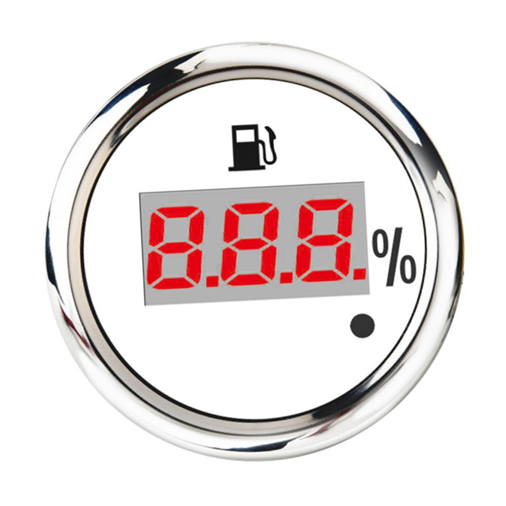 2" 52mm Universal Car SUV Fuel Level Gauge Meter with LED Digital Fuel Sensor , Waterproof IP67