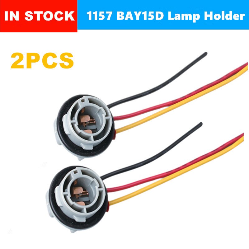 2Pcs 1157 BAY15D Lamphouder Lampen P21/4 Adapter Base Socket Connector Plastic Auto Accessoires Voor Richtingaanwijzer koplamp Licht