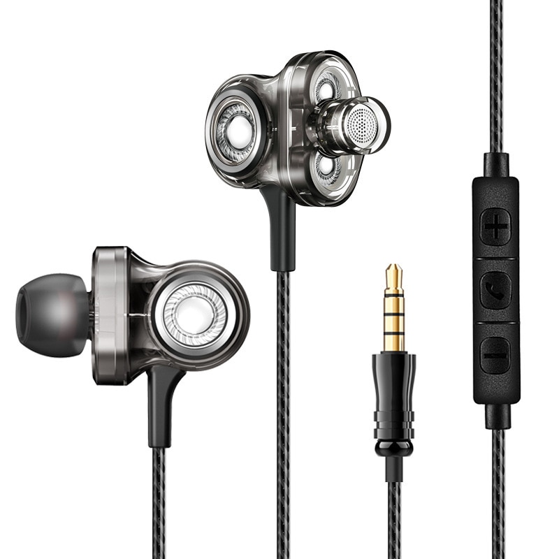 I-INTO i8 Dynamic Earphone 6 Unit Drive HIFI Bass Subwoofer 3.5mm In Ear wire earbuds with six loudspeakers
