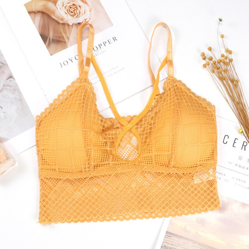Sujetador deportivo para mujer, Tops cortos a prueba de golpes, ropa interior de encaje para mujer, chaleco de intensidad alta, acolchado para gimnasio, Yoga, sujetador de Fitness: YGH118YW