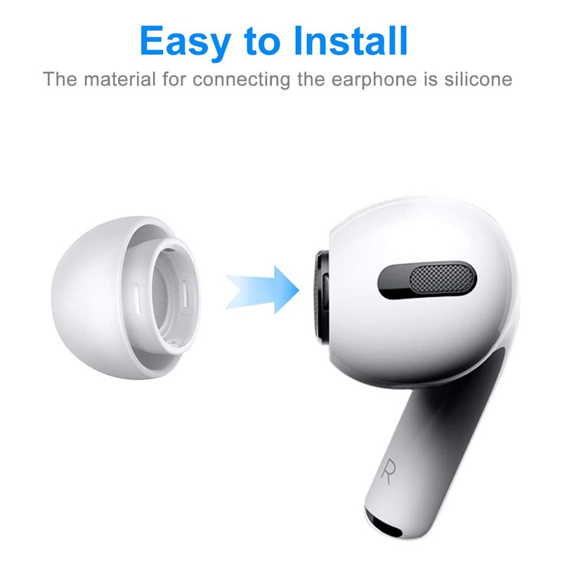 3 pares de almohadillas para los oídos para Airpods Pro, auriculares de silicona con reducción de ruido, almohadillas para los oídos, cubierta para tapones para los oídos para Airpods Pro