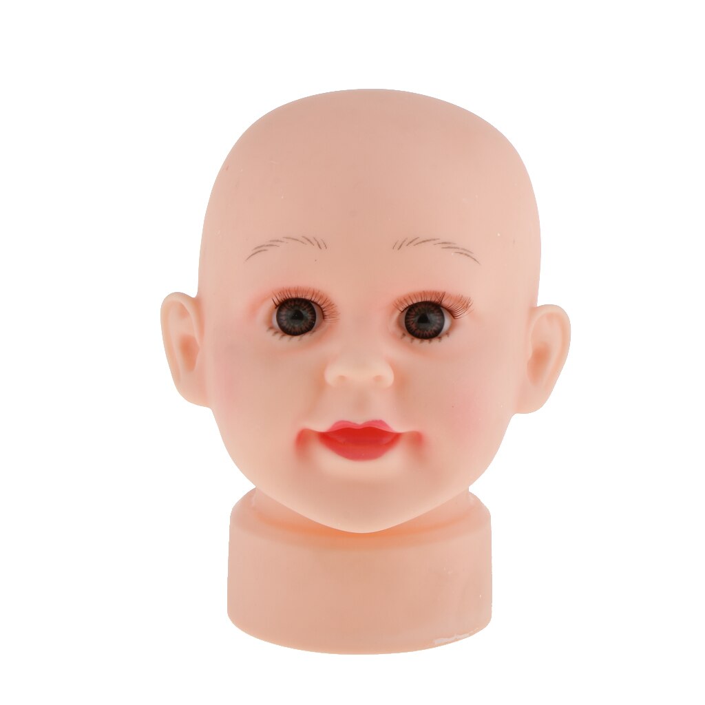 Child Size Baby Boy Mannequin Manikin Head For Hair Wigs Hats Glasses Holder Show Stand Display Free Stand 6.3 inch Tall