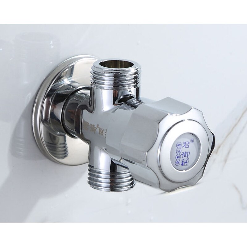 1 inlet 2 outlet Bidet Toilet angle valve Chrome Plated Brass Dual Water Outlet Angle Check Valve Free Shippping