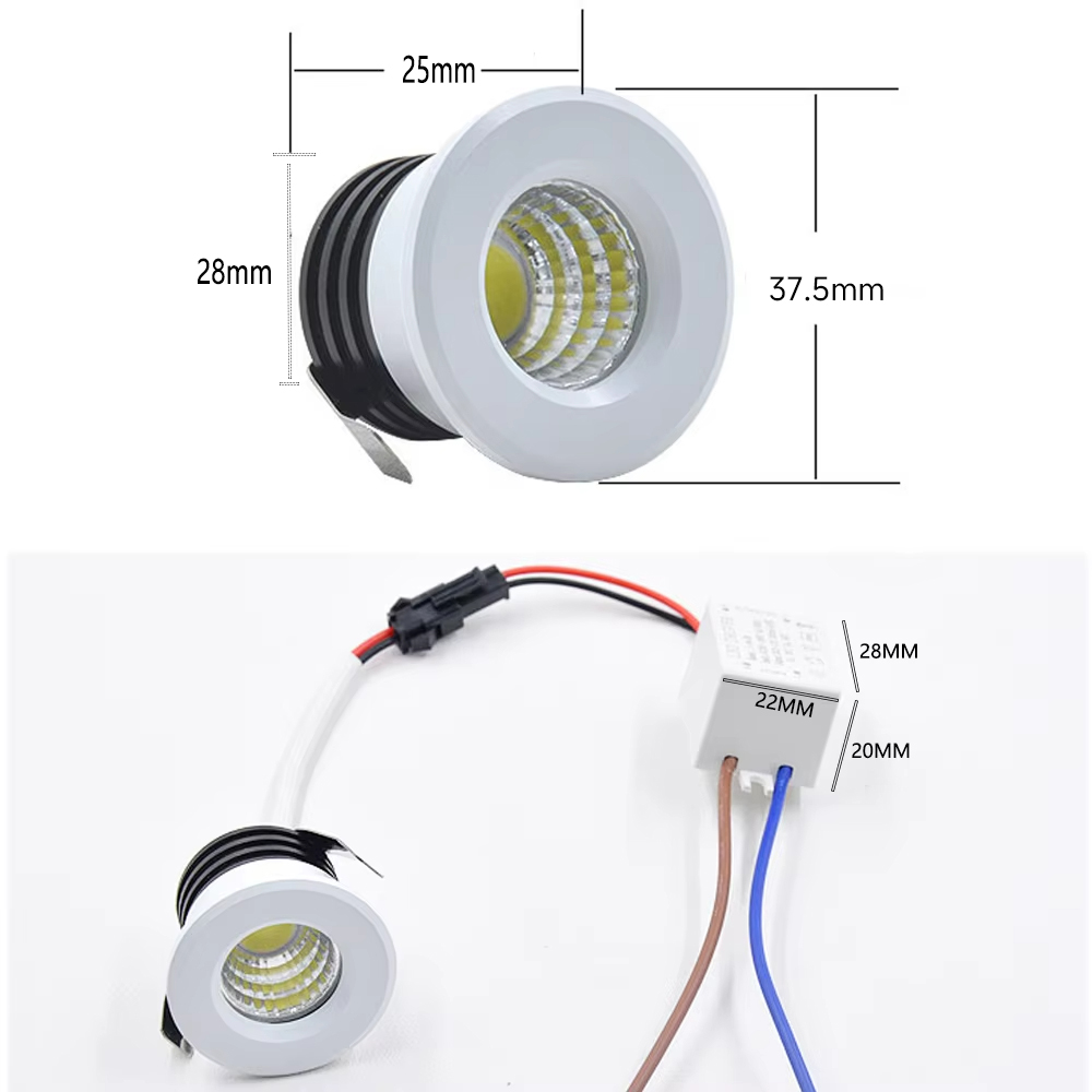 Led Spotlight Ac 110V 220V Down Light Cob Plafond Spots Lamp Led Licht Binnenplafond Downlight Voor Kamer Keuken Vitrine Kast
