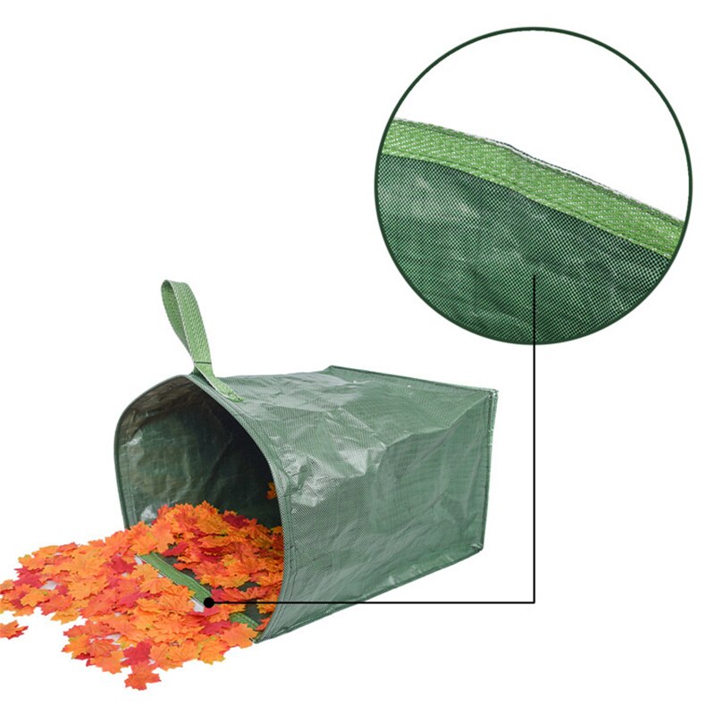 Sac à déchets de jardin réutilisable avec rambarde, sac à déchets de cour réutilisable pour la collecte des feuilles à usage domestique