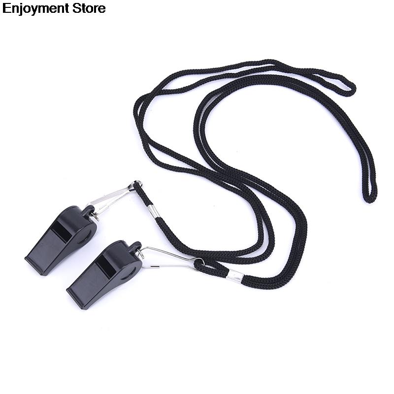 2Pcs Coach Whistle Sports Football Basketball Referee Training Whistle Outdoor Survival With Lanyard