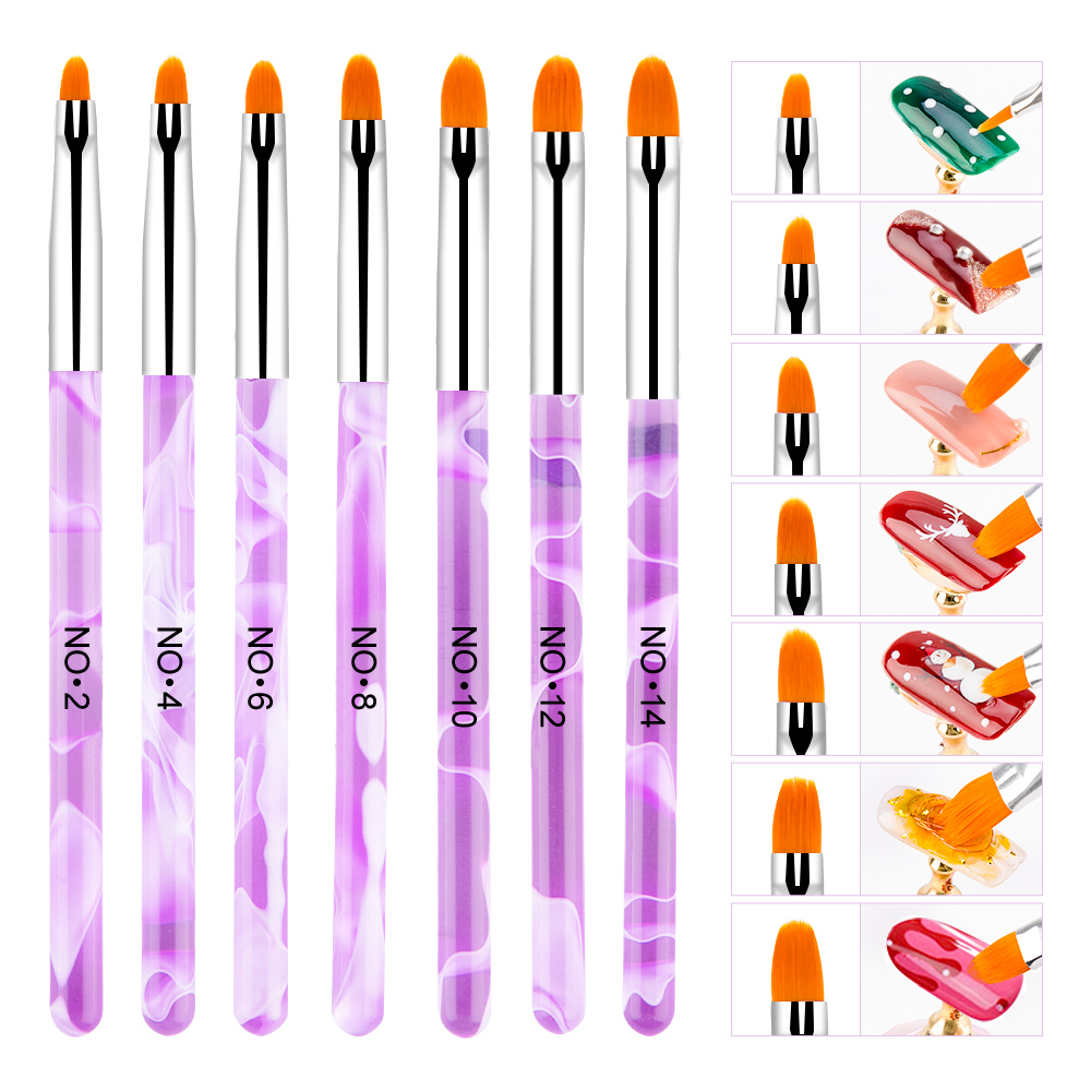 7pcs Nail Art Brush Pen Kit Nail Schilderij Tekening Borstels Acryl Liner Schilderen Pen voor Nagels Nail Art Manicure borstels Set