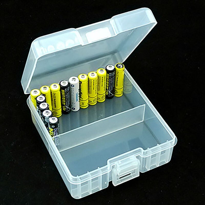 Portable Transparent Hard Plastic Case AAA Batteries Storage Case Holder Storage Battery Box For 100 pcs AAA Battery DIY