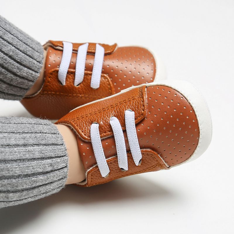 Zapatos informales de PU para bebé, zapatos para primeros pasos, de cuero Pu