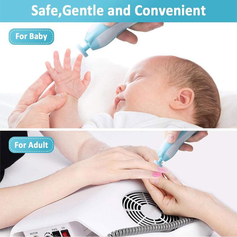 Pulidor de uñas eléctrico para bebés, cortador de uñas para dedos de los pies, herramienta recortadora manicura compacta ligera para niños