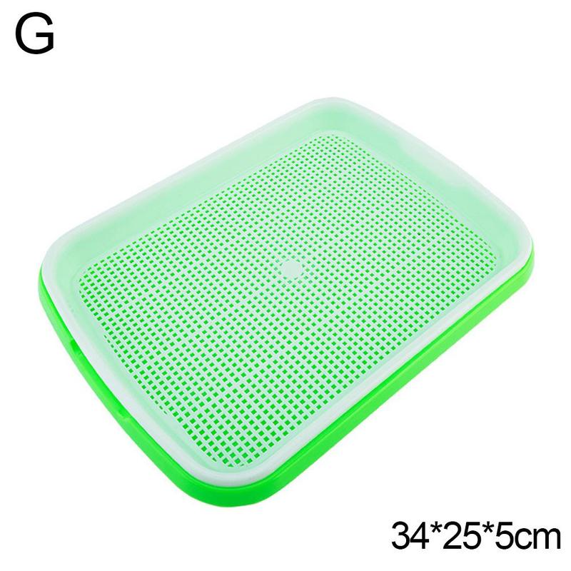 Plateau de semis à Double couche, Pots de plantation de semis d'herbe de blé de pois, plats plats, plateau de croissance de Germination, plateau de pépinière de Germination D9N2: g