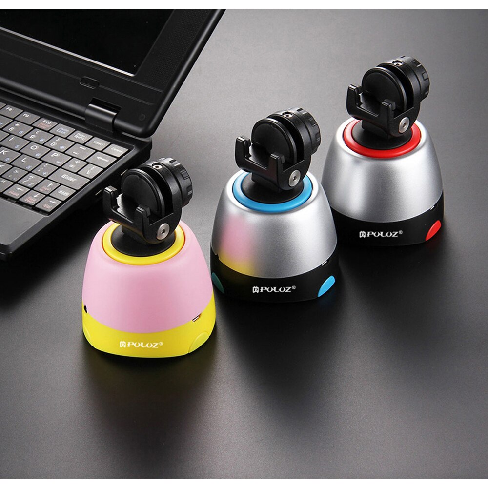 CNP 360 ° rotación de Control electrónico cabeza panorámica de trípode rojo + bandeja redonda con Control remoto adecuado para disparar pequeño productos