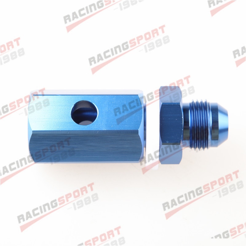 8AN AN8 Aluminum Fuel Cell Tank Roll Over Vent Valve In Mounted Blue