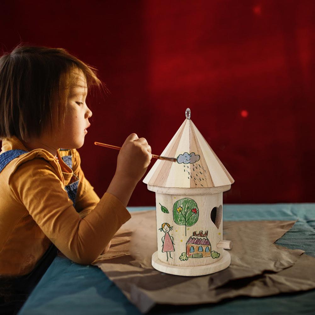 Casa de pájaros DIY Nido de Pájaro comedero de pájaros colgante al aire libre manualidades para niños para la decoración del hogar del jardín al aire libre