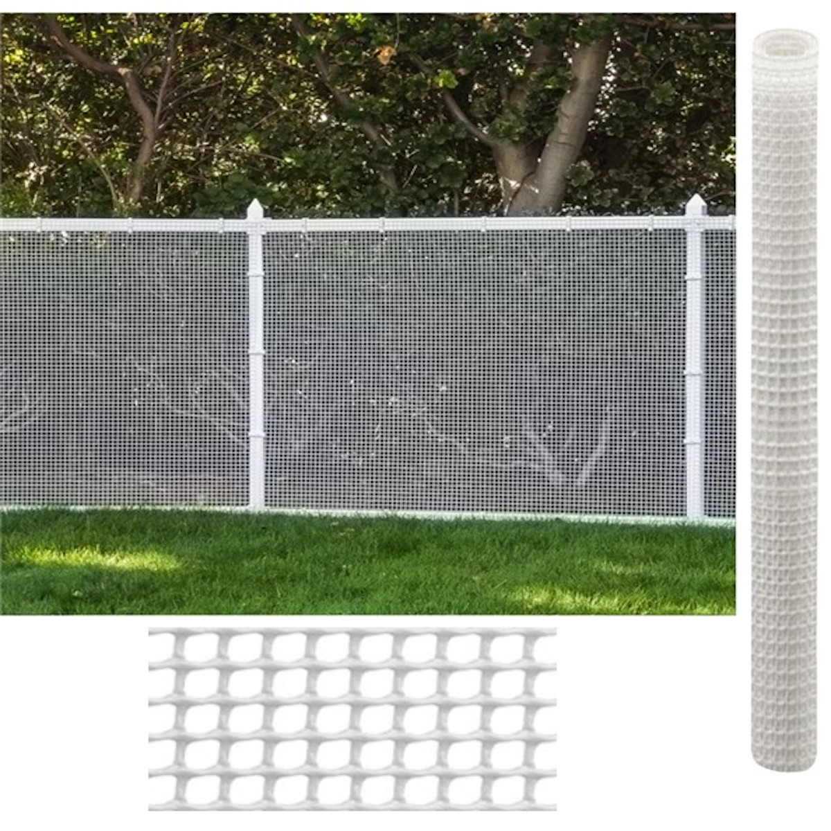 Comercial Candela| Red Malla Protección| 1X5M| Compuesta En PVC| Varias Cuadriculas| Salva Pajaros Y Roedores| Huerto| Invernadero| Gallineras| Voladero| Red Anticaida| Vallas Para Jardin| Jaulas| Tejido Para Cercos: 5 mm / white