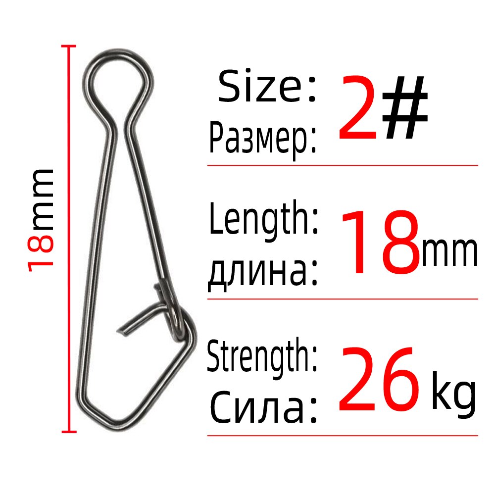 Dndyuju 30-50 Stuks Rvs Vissen Snap Verslaafd Snap Pin Fastlock Clip Rolling Swivel Accessoires Barrel Swivel Lokken haak: 50pcs / 1025 Size 2