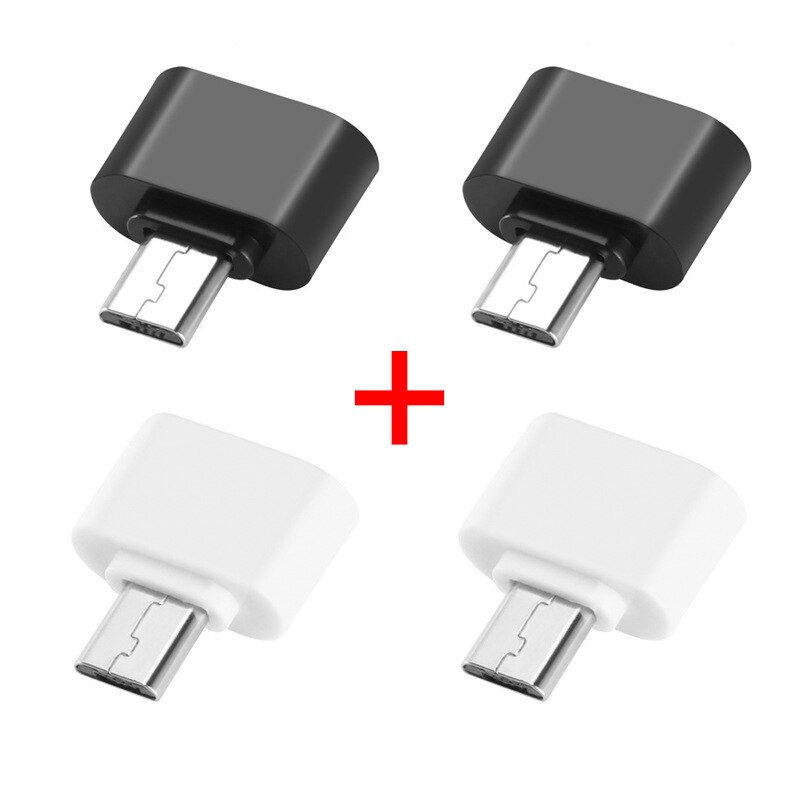 Android Adapter Telefoon Otg Usb Type-C On-The-Go (Otg) Voor Huawei Gierst Adapter: 2 Black  2 White
